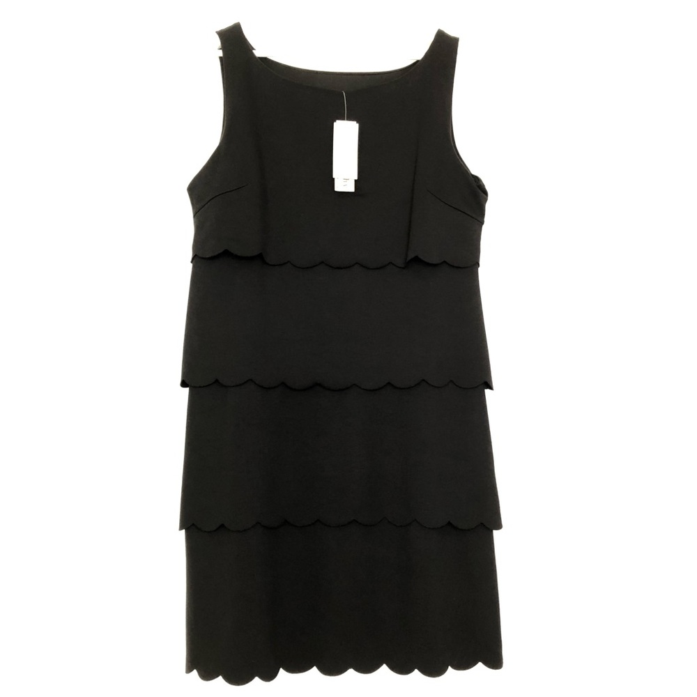 Philosophy Scalloped Layers Sleeveless Black Dress